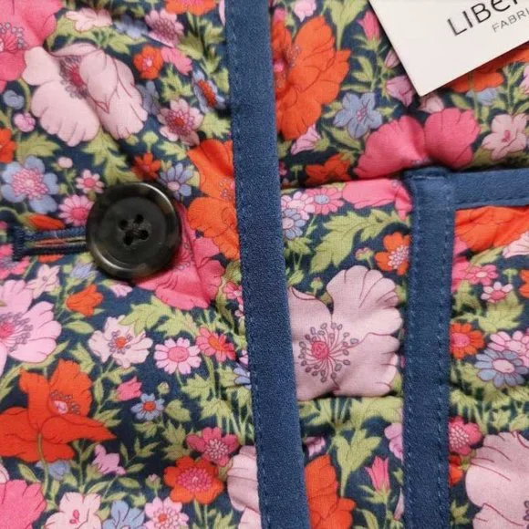 New women's S J Crew quilted lady jacket in Liberty Meadow Song floral - Picture 5 of 12